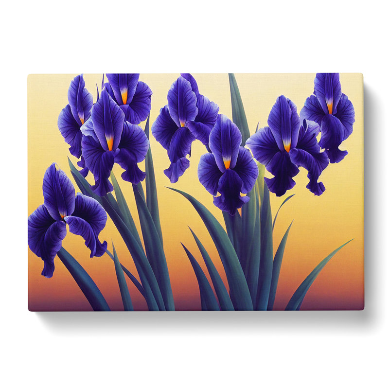 Excellent Iris Flowers - Wrapped Canvas