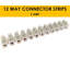 Clear Terminal Connector Block, Dual Row 12 Position Wire Connector Strip, Flathead Screw Terminal with Mounting Holes-132218648