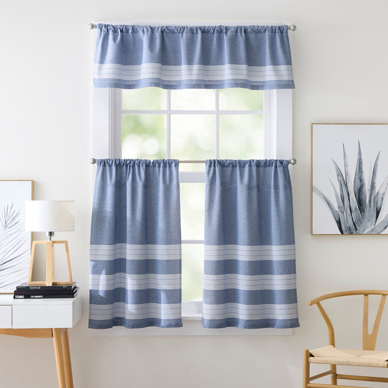  Cantonnière 1 pièce Curtainworks Denim Yarn Dye , L 58 po x L 14 po