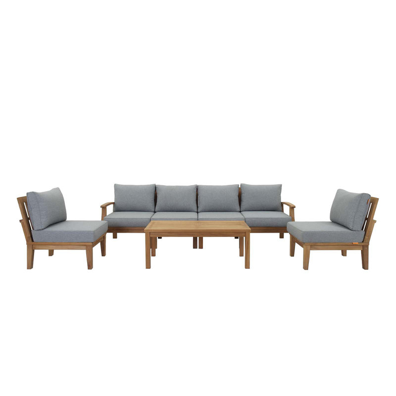 Ensemble de patio extérieur 7 pièces Modway Pier, Gris