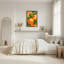 Ensemble de 1 tableau sur toile à motif de boule disco orange et de fruits-103702770