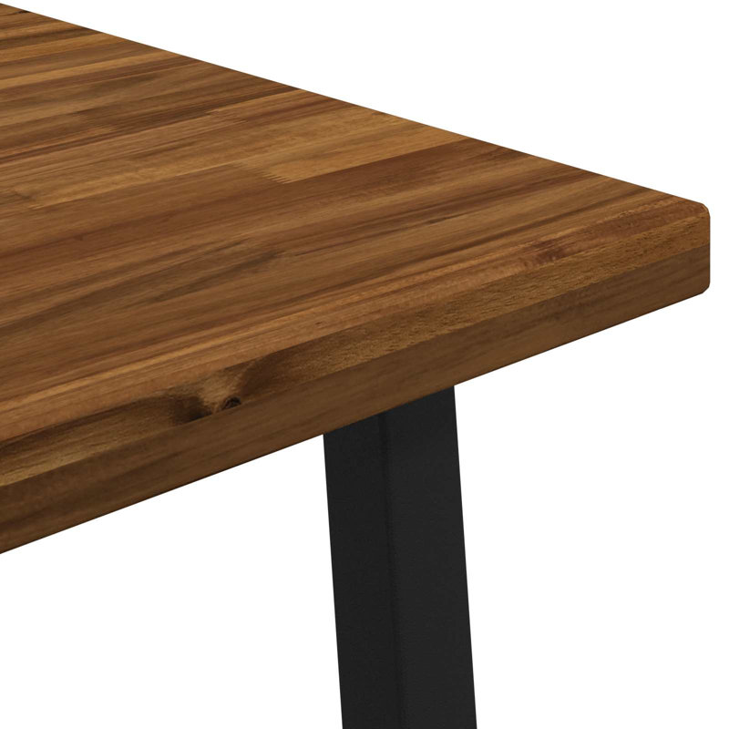 Acacia Dining Table, 75cm H x 90cm W x 55cm D, White