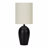Lighting, 17"H, Table Lamp, Black Ceramic, Ivory / Cream Shade, Transitional
