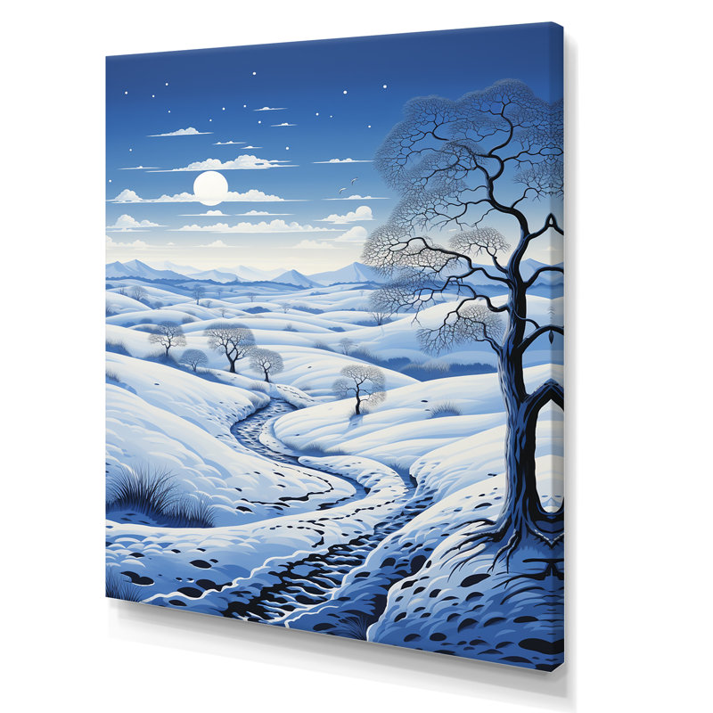 Snow Winters Solitude V - impression, H 32 po x l 24 po x P 1 po, Toile tendue