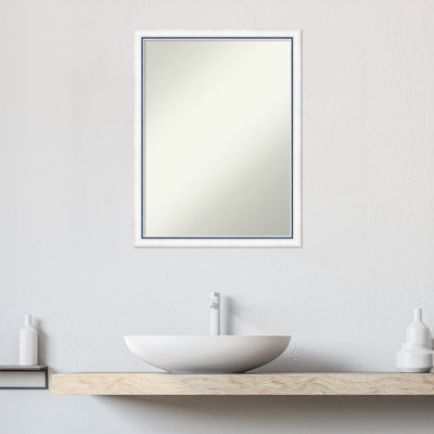 Jeritah Solid Wood Rectangle Wall Mirror