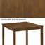 Table de salle à manger carrée en chêne, hauteur de comptoir, plateau de table en bois massif pour 4 personnes, table d'appoint carrée idéale pour les petits espaces