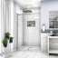 Paroi de douche coulissante simple l 48 po x H 76 po, porte de douche 5/16 po (8 mm)-120984811