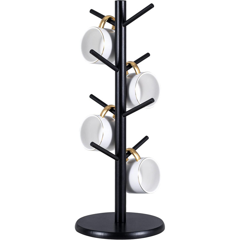 Arbre porte-gobelet, porte-gobelet noir avec 8 crochets