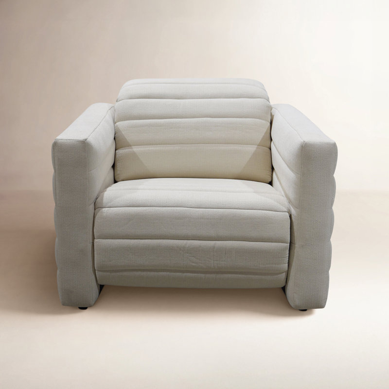 Fauteuil inclinable électrique Waldo blanc cassé, Blanc