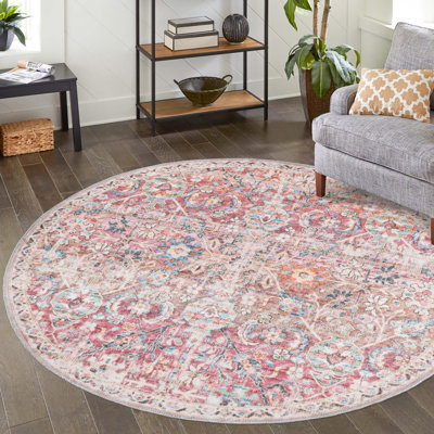 Engelhardt Washable Floral Indoor Rug