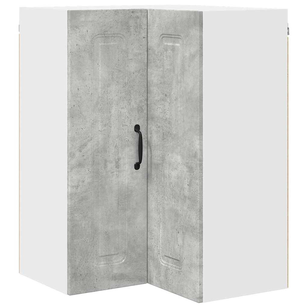 Vidaxl Kitchen Wall Cabinet With Shelf Concrete Grey 57 X 57 X 80 Cm