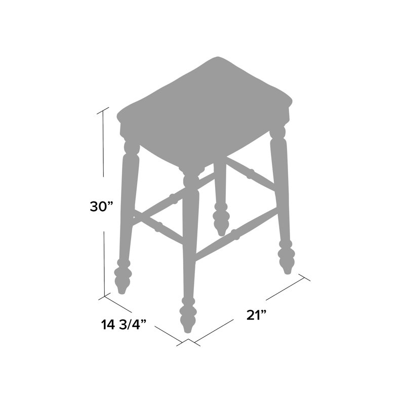 Avalo Backless Upholstered Wood Counter & Bar Stool, Counter Stool (25" Seat Height), Walnut
