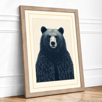 Bear Portrait Scandinavian - Framed Print