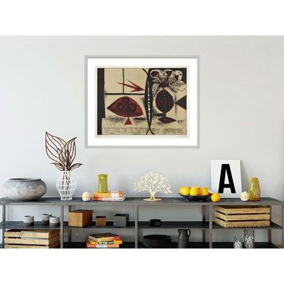Composition au vase de fleurs par Pablo Picasso, impression giclée sur cadre