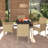Hosby Rectangular 4 - Person Aluminum Dining Set-1097132273