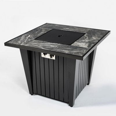 Ibrahimi 32-Inch Square Propane Fire Pit Table