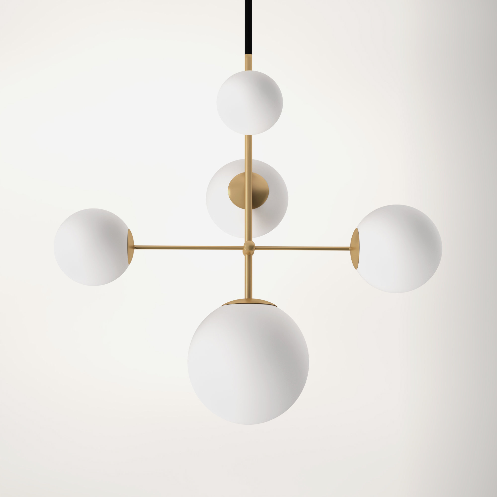 Drake 5 Light Metal Dimmable Sputnik Chandelier