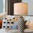24.75 "modern Nordic Minimalist Pattern Ceramic Desk Lamp, Bedroom, Study, Living Room, Hotel