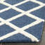 Tapis bleu marine / ivoire en laine Sanyla-293019558