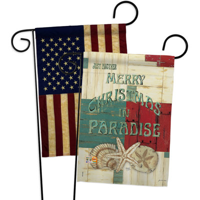 Double Sided 18.5'' H x 13'' W Polyester Christmas Garden Flag