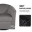 Upholstered Swivel Barrel Chair-1821474024
