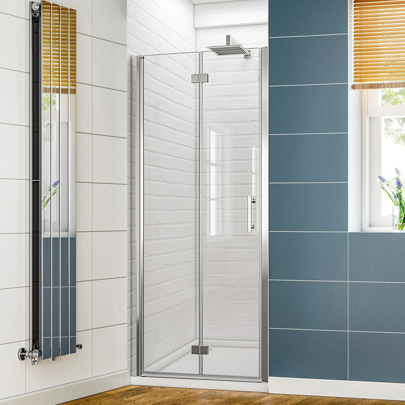 36" W X 72" H Semi-Frameless Bi-Fold Shower Door