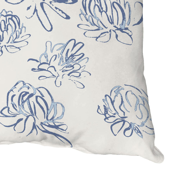 Housse et insert de coussin extérieur d'extérieur, Bleu
