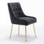 Chaise d'appoint rembourrée en velours Mayreli-299084165
