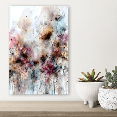 Soft Abstract Poppies Abstract Contemporary Delicate Poppy Autumn Nature Wall Art