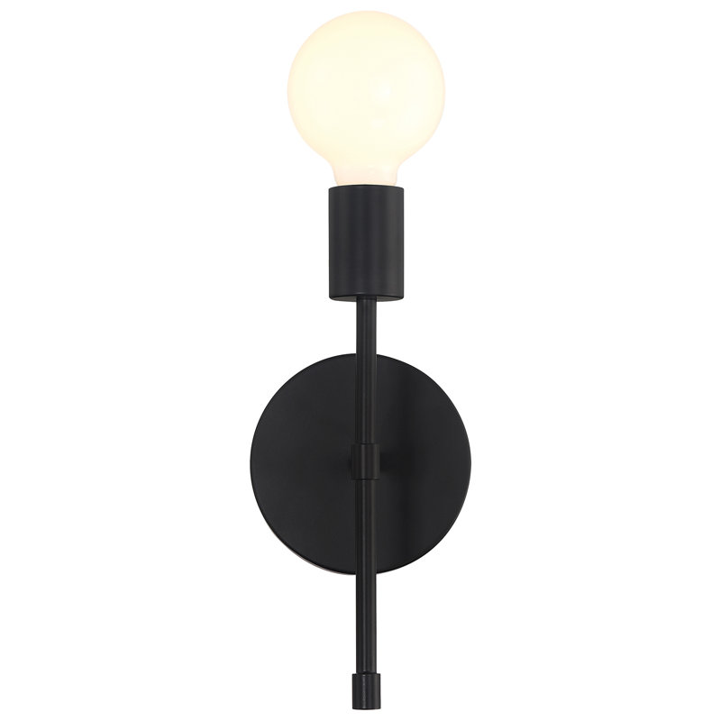 Applique murale 1 lumière DEL Cheryl, Noir mat