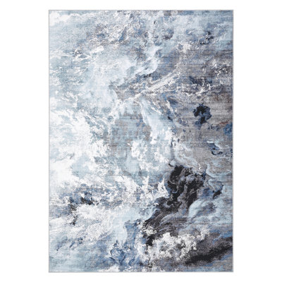 lxt-Area Rugs Modern Abstract Geometric Area Rug Machine Washable Non-Slip Carpet with Rubber Backing - Ideal for Hallway, Bedroom, Living Room