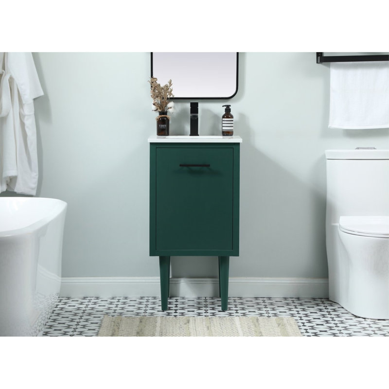 Ensemble de meuble-lavabo simple 18 po Cyrus, Vert