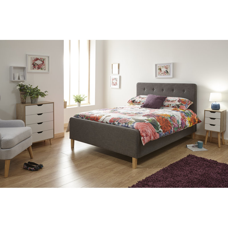 Buckhaven Upholstered Ottoman Storage Bed, Dark Grey, Double (4'6)