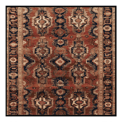 Machine Washable Persian Brown Area Rug
