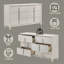 Commode finition perle blanche