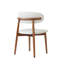 Ensemble de 6 chaises de salle à manger modernes rembourrées en similicuir et bois d'hévéa-55991180