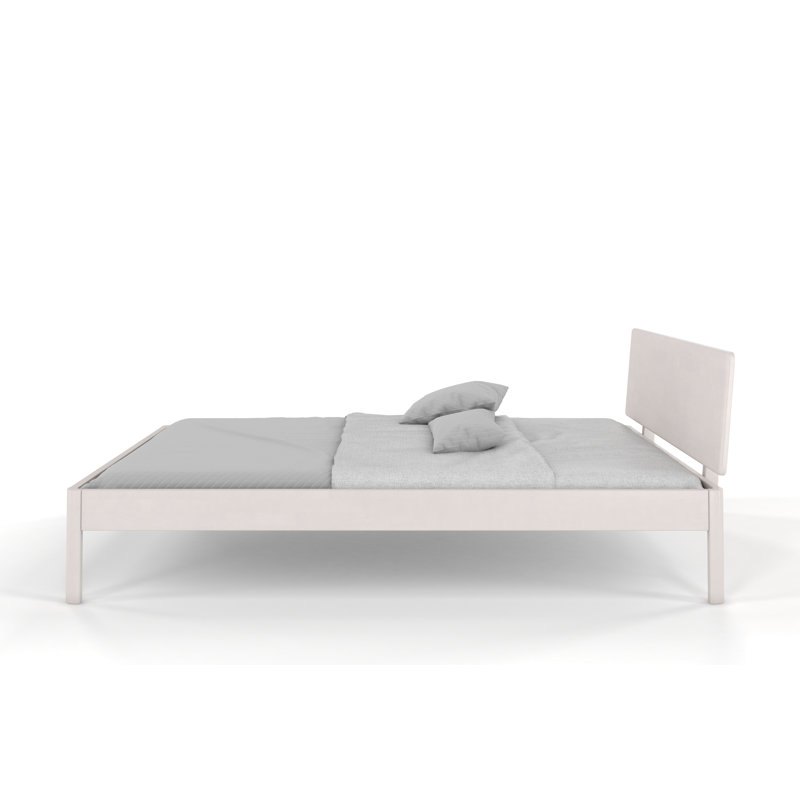 Leajah Solid Wood Bed, European Single (90 x 200cm), White