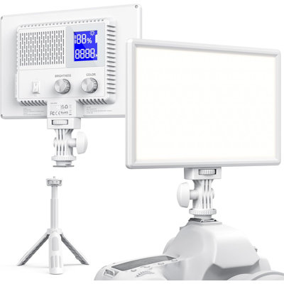 Professional LED Video Light With 4000Mah Battery, CRI Greater Than 95, 3200K-5600K Adjustable Color Temperature, Soft Lighting For Photography, Live Streaming, And Video Recording