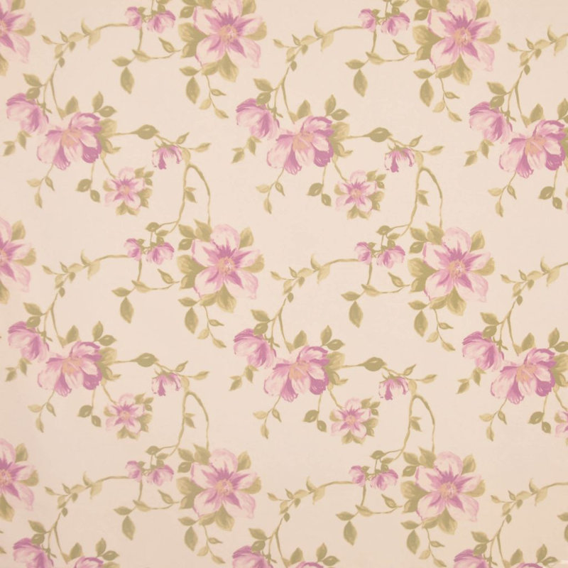 Tissu de feuillage floral Allure, prune