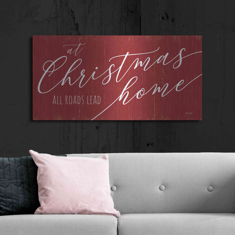«At Christmas» par Kate Sherrill, art mural en métal, 48 po x 24 po