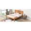 Base de lit plateforme simple avec tête de lit, base à lattes de bois, sans sommier, support incassable en chêne,-1851778555