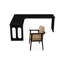 78.74"+47.24" Black L-Shaped Solid Wood Office Sets