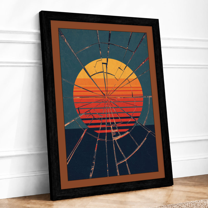 Sun Navigation Geometric - Print, Black, A3 - 42.0 x 29.7 cm