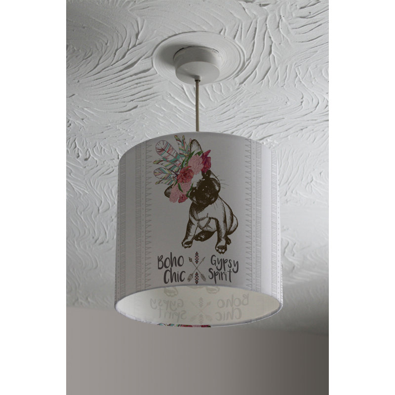 Cotton Drum Lamp Shade ( Uno ), 22cm H x 25cm W x 25cm D