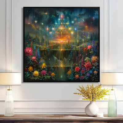 «Sacred Harmony of Nature - Abstract Landscape», reproduction d'art mural
