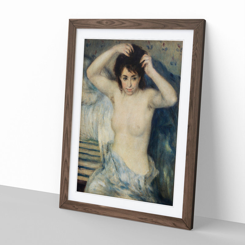 Before the Bath by Pierre-Auguste Renoir - Picture Frame Painting, 48cm H x 36cm W x 2cm D, Walnut Framed