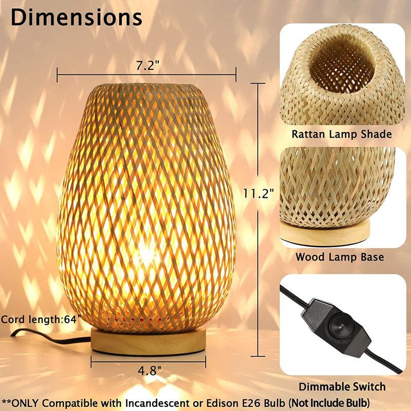 Lampe fantaisie en bois massif Sal