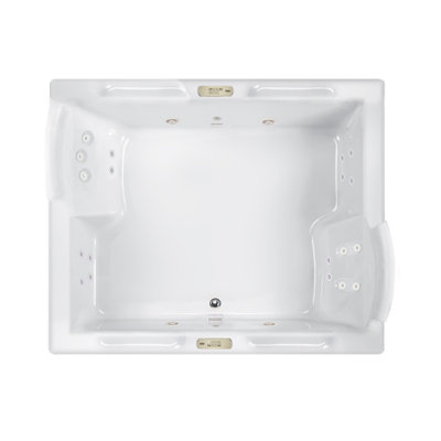 Fuzion® 71.75" x 59.75" Whirlpool Acrylic Bathtub with Light