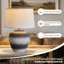 Lampe de table en céramique de 63,5 cm (25 po) de hauteur, lampe de chevet tactile à intensité variable avec ampoule E26 incluse-161466271-161466265