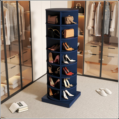 Armoire à chaussures rotative 360 avec 7 couches, parfaite pour le rangement organisé et facile d'accès dans n'importe quelle maison.